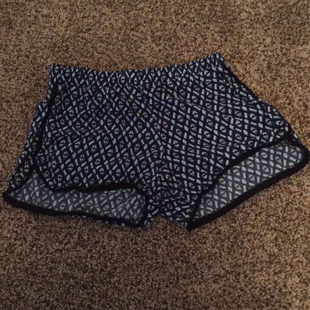 Blue Patterned Shorts